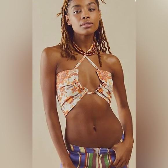 Free People Tops - FREE PEOPLE Convertible, bandeau Top Floral Boho New with Tags $78